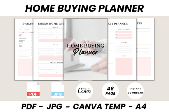 Download Home Buying Planner Canva Template - Planner Collection