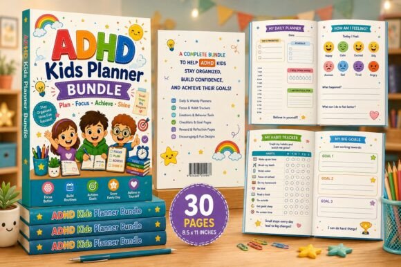 Download ADHD Kids Planner Bundle - Planner Collection