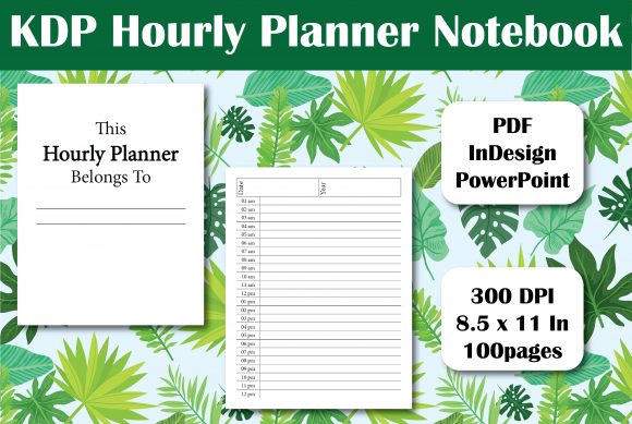 Download KDP Hourly Planner Notebook Interior - Planner Collection