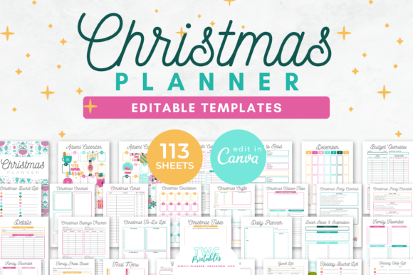 Download Christmas Planner Canva Templates - Planner Collection