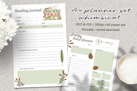 Download Whimsical Aesthetic A4 Planner Set - Planner Collection