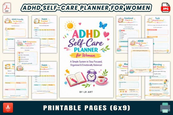 Download ADHD Self-Care Planner for Women - Planner Collection