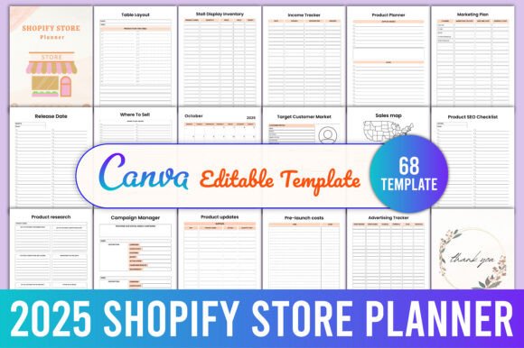 Download Editable 2025 Shopify Store Planner - Planner Collection