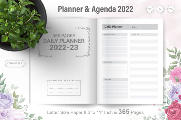 Download 2021-2022 Agenda Planner Template | KDP - Planner Collection
