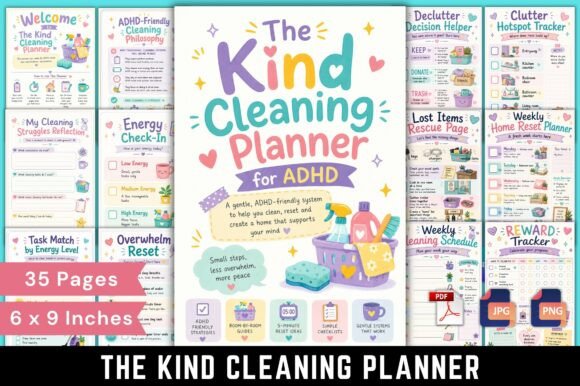 Download The Kind Cleaning Planner for ADHD - Planner Collection