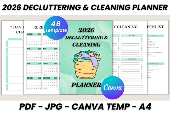 Download 2026 Decluttering &amp; Cleaning Planner - Declutter Collection