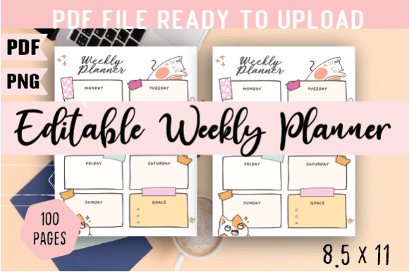 Download Editable Weekly Planner Interior - Planner Collection