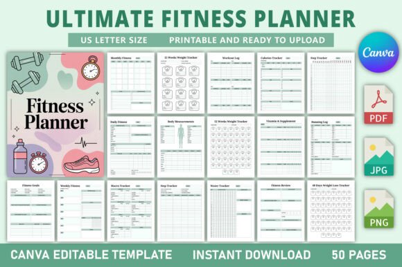 Download Editable Ultimate Fitness Planner - Planner Collection