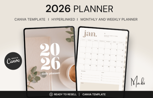 Download 2026 Digital Planner Canva Template - Premium Resources
