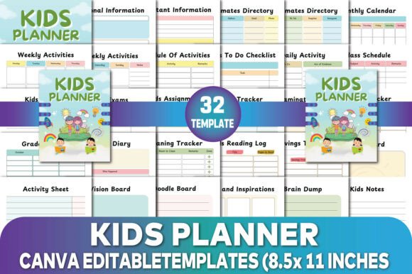 Download Kids Planner Canva Templates - Planner Collection