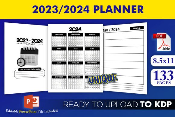 Download 2 Years Planner 2023-2024 | KDP Interior - Planner Collection