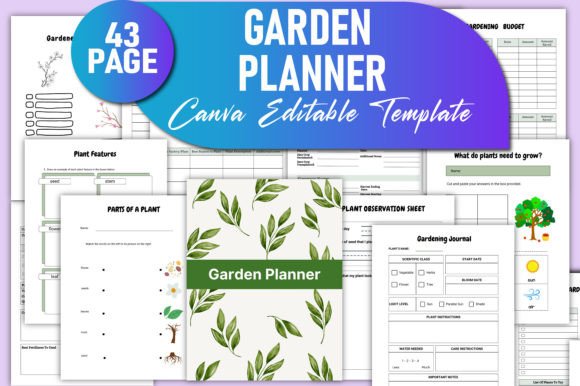 Download Editable Garden Planner Canva KDP - Planner Collection
